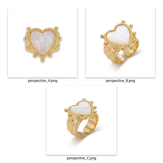 Pearl Heart Ring