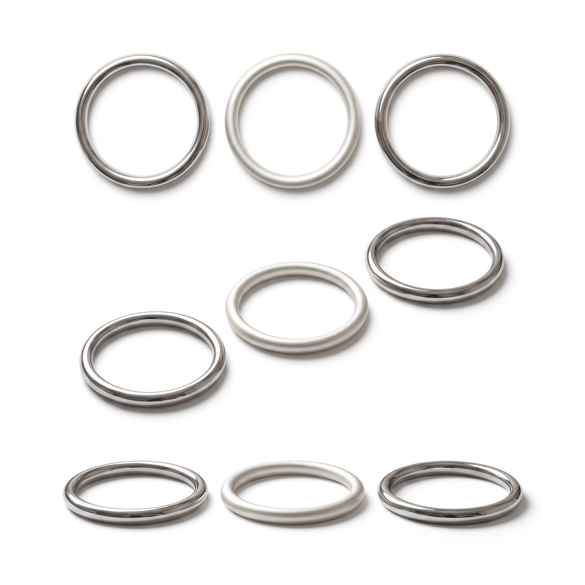 Silver Trio Bangle Set