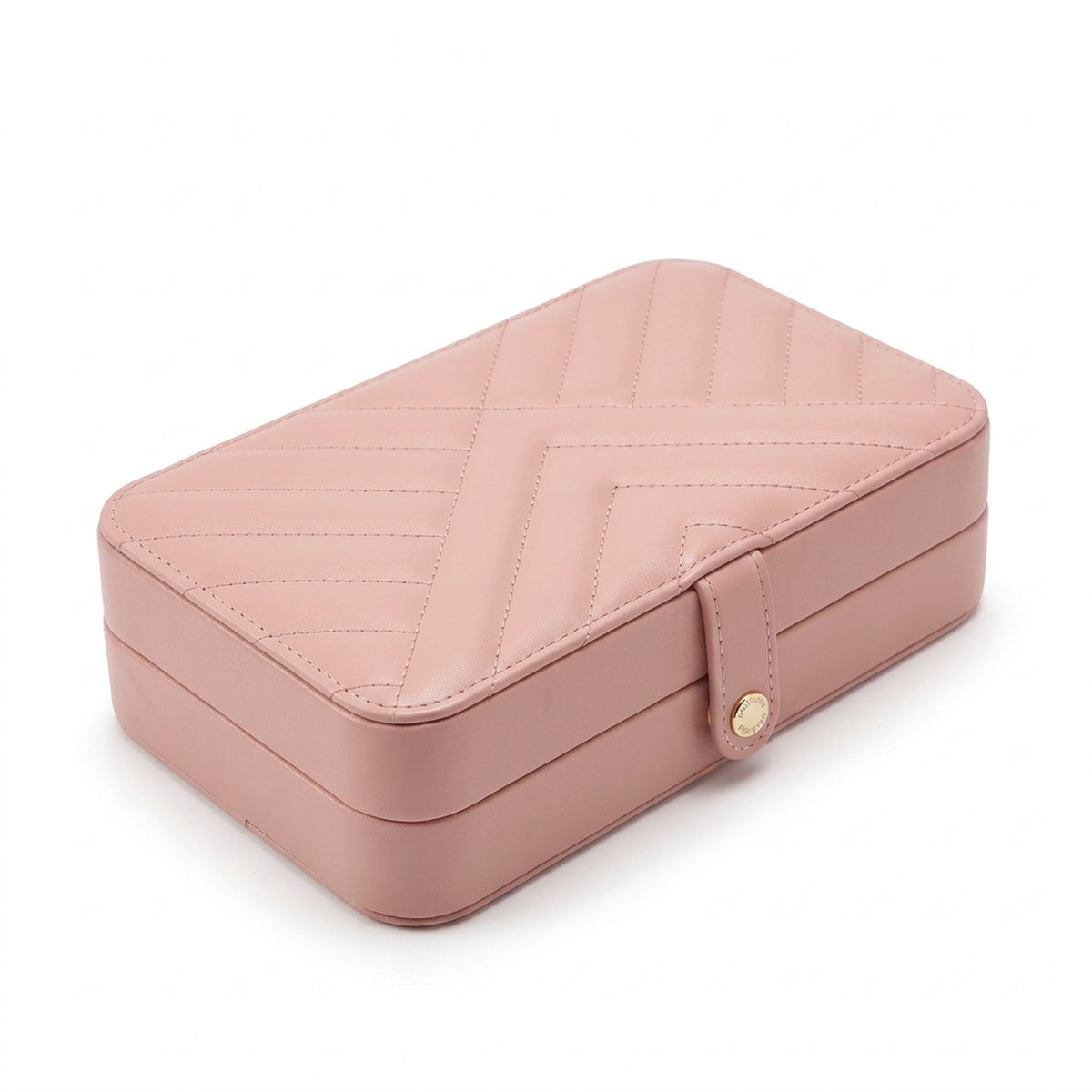 Compact Travel Jewelry Case in blush pink