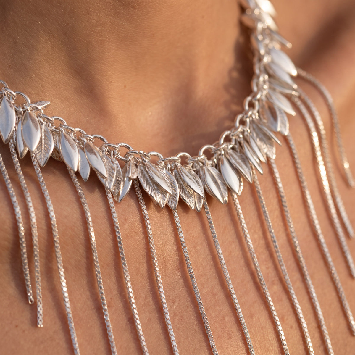 Fringe Necklace - Silver
