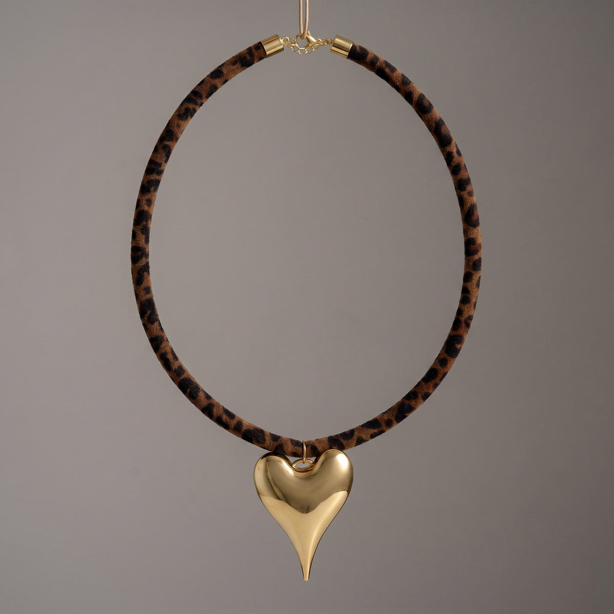 Golden Heart Cord Necklace