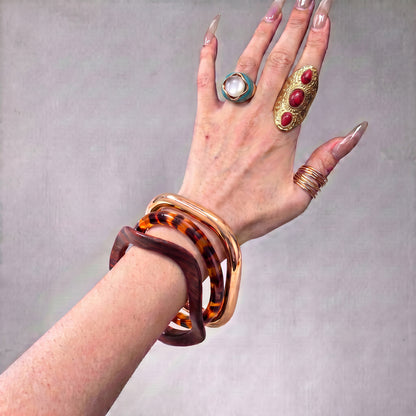 Golden Layered Ring