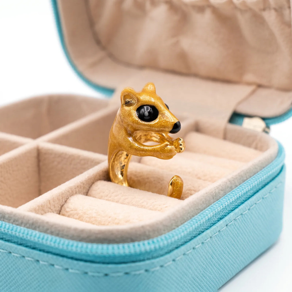 Golden Squirrel Wrap Ring