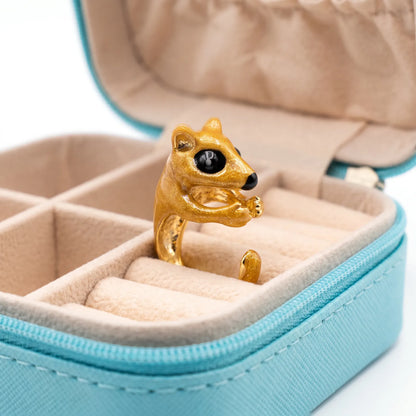 Golden Squirrel Wrap Ring
