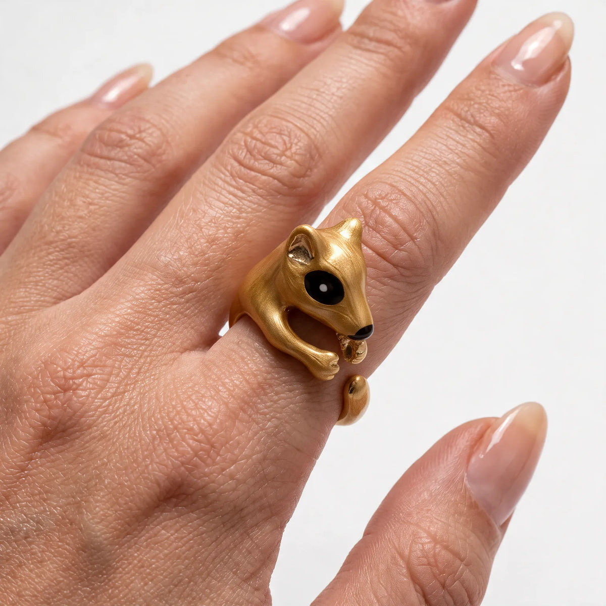 Golden Squirrel Wrap Ring