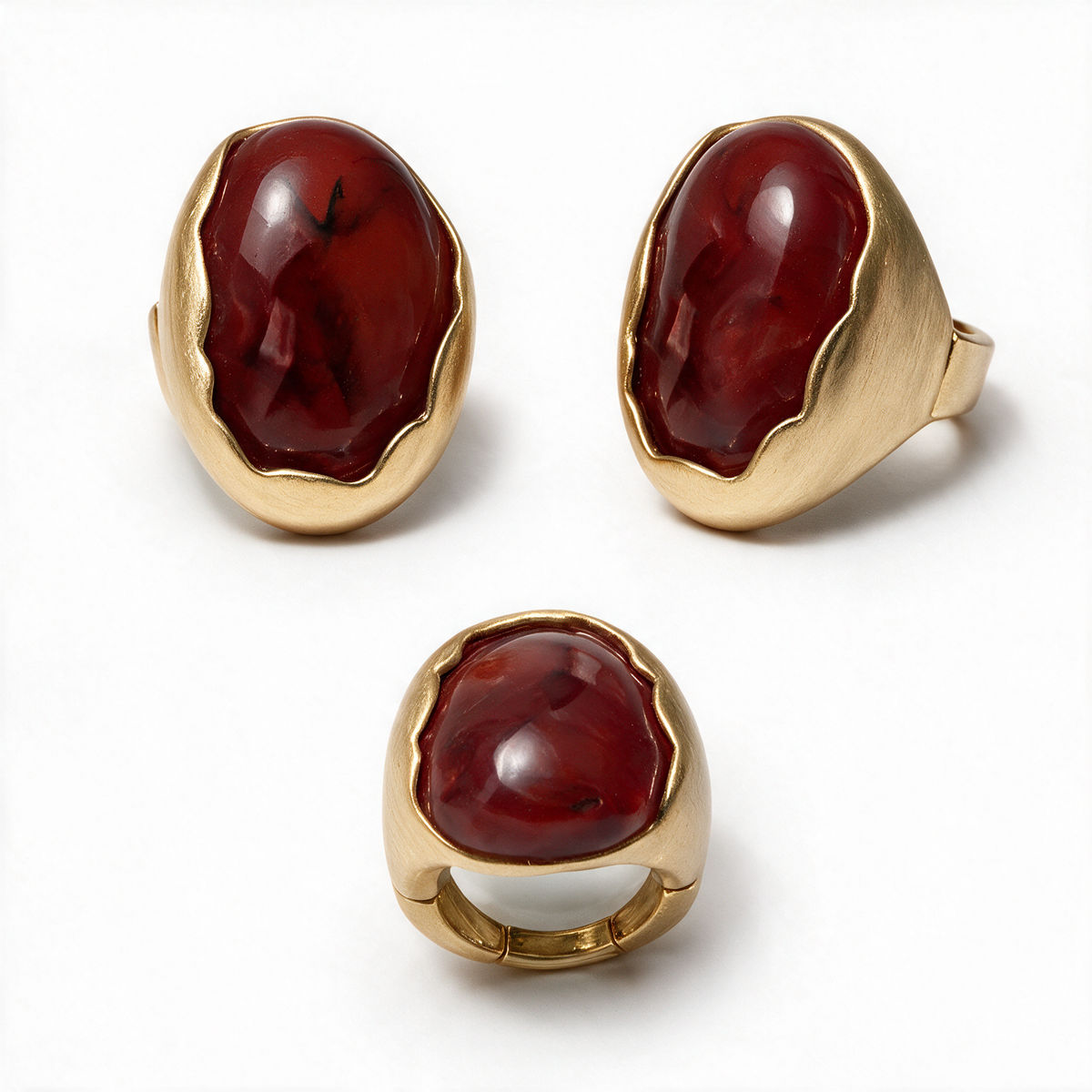 Red Jasper Gold Ring photo 1