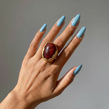 Red Jasper Gold Ring photo 2