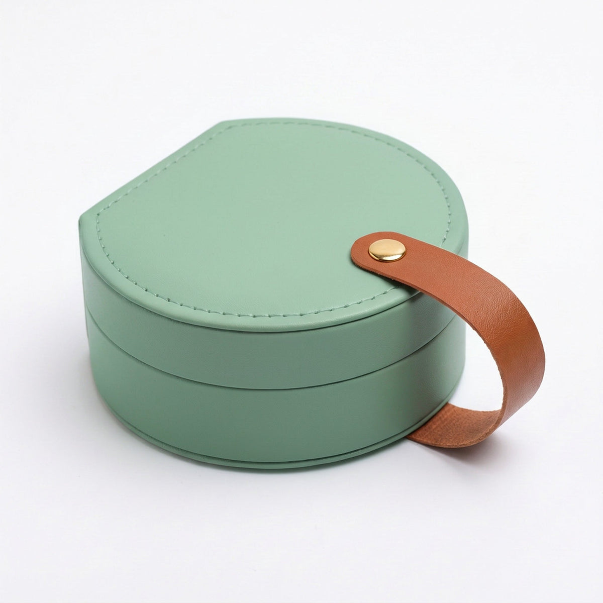 Sage Travel Jewelry Box in sage green